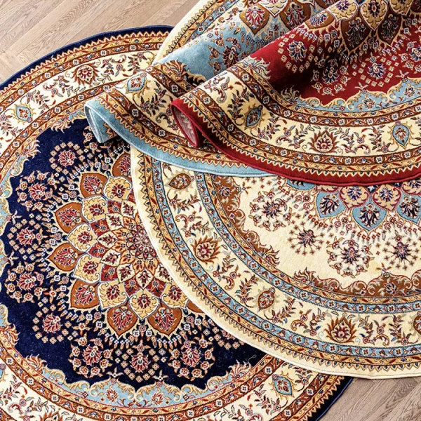 Europe and American style Round Carpet Persian Area Rug for Living Room Bedroom Vintage Thick Study Room Floor Mat Turkey Carpet