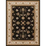 Black Area Rug 9 ft 2 in x 12 ft 6 in, Stylish Large Carpet for Home Decor, Modern Design for Living Room, Bedroom, Office,